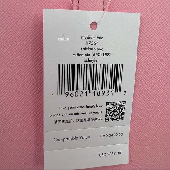 Kate Spade Medium Tote Shoulder Bag In Mitten Pink - Picture 10 of 11